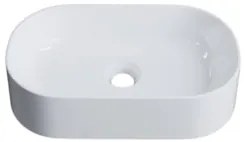 Cuba Pia de Apoio Para Banheiro Oval 43cm Hera C08 Branco - Mpozenato