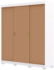 Guarda Roupa Casal 200cm 3 Portas Duke Flex Branco/Camarim V02 - Mpoze
