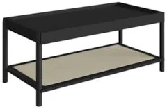 Mesa de Centro Para Sala Pés Madeira Arlo A10 Nero/Preto - Mpozenato