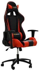 Cadeira Gamer Giratória Reclinável com Regulagem de Altura Ergonômica PRO-V Sport PU Sintético Preto/Vermelho - Gran Belo