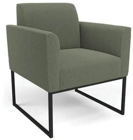 Poltrona Sala de Estar Industrial Preto Marisa BouclĂŞ Pistache D03 - D'Rossi