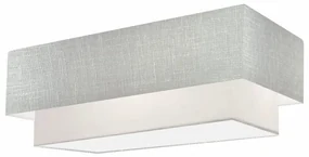 Plafon Para Dormitório Retangular SD-3071 Cúpula Cor Rústico Cinza Branco