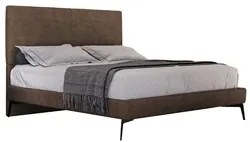 Cama Casal King com Cabeceira 199cm Pés Metálicos Elisa S05 Veludo Mar