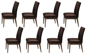 Conjunto 8 Cadeira Decorativa Luana Factor Marrom