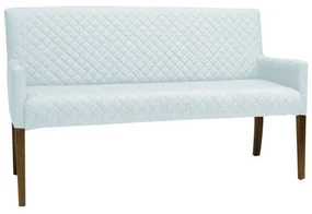 Poltrona 2 Lugares Liverpool Tressê PU Sintético Branco G15 - Gran Belo