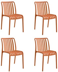 Kit 4 Cadeiras Monoblocos Área Externa Ipanema com Proteção UV Telha G56 - Gran Belo
