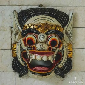 Máscara Barong em Madeira Bali