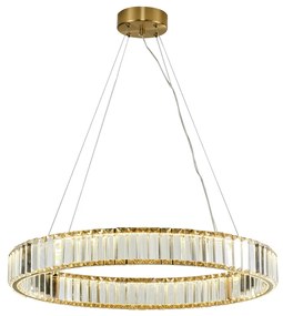 Pendente Mandala Circular Ø60Cm Led 30W 3000K Bivolt Alumínio Dourado...