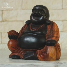 Escultura Happy Buddha 20cm | Bali