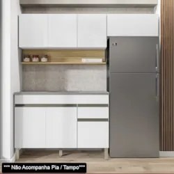 Armário de Cozinha 3 Peças Balcão sem Tampo 150cm Lina12 Z06 Supremo/F