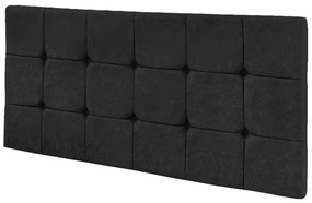 Cabeceira Painel Sleep para Cama Box Solteiro 90 cm Veludo Preto - D'Rossi