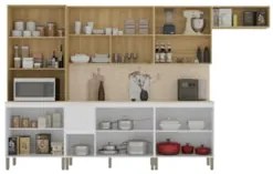 Armário de Cozinha CP06 Com Tampo 120cm Minsk Branco/Soft Z06 - Mpozen
