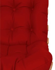 Poltrona Decorativa Costela Base Fixa Corano Vermelho - ADJ Decor