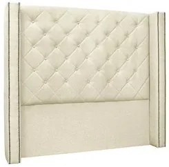 Cabeceira Casal King Cama Box 195cm Louise S06 Linho Pérola - Mpozenat