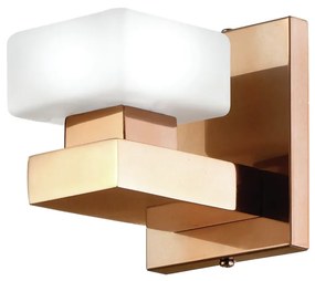 Arandela Cubo Flat Led Integrado 5,5W 2700K 12X12X13Cm Metal E Vidro |... (CAFÉ, 220V)