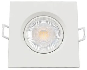 Plafon Led Embutir Quadrado Branco 6,2w Luz Branca