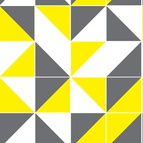 Papel de parede adesivo cinza amarelo e branco