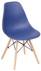 Cadeira Eames Eiffel Base Madeira – Azul Marinho