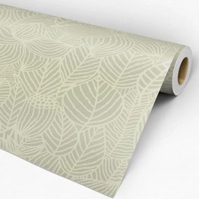 Papel de Parede Floral Verde e Marrom