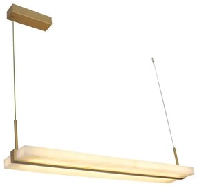 Pendente Led Aluminio Dourado 42w 3000k Suez