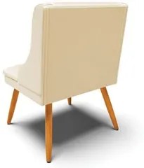 Kit 8 Cadeiras Estofadas para Sala de Jantar Pés Palito Lia Sintético