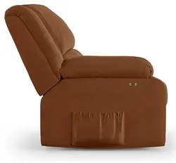 Poltrona do Papai Reclinável Pietra Power Touch Massagem FH9 Veludo Te