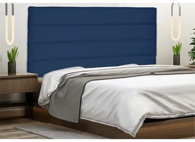 Cabeceira La Italiana Para Cama Box Solteiro 90 cm Suede - D'Rossi - Azul Marinho