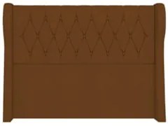 Cabeceira Casal Queen Cama Box 160cm Malva Z04 Veludo Terracota - Mpoz