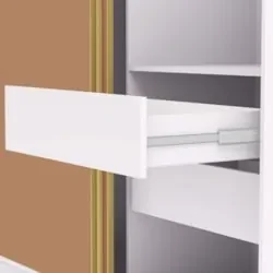 Guarda Roupa Casal 200cm 3 Portas Duke Flex Branco/Camarim V02 - Mpoze