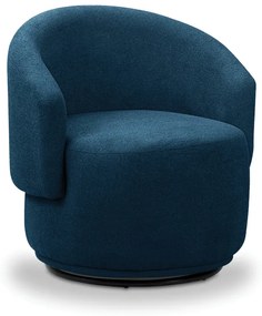 Poltrona Decorativa Orgânica Giratória Névoa Bouclê E03 - D'Rossi - Azul Marinho