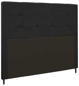 Cabeceira Luna Para Cama Box Casal 140 cm Suede Preto - D'Rossi