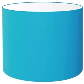 Cúpula abajur cilíndrica cp-8019 Ø40x30cm azul turquesa