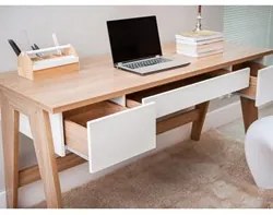 Mesa para Computador Escrivaninha 3 Gavetas Trend 26106 Hanover/Off Wh