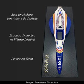 Quadro 3D Decorativo 120x50 Carro F1 FW16 WLLMS 1994 Branca/Azul G53 - Gran Belo