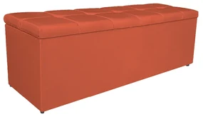 Calçadeira Estofada Manchester 140 cm Casal Suede Terracota - ADJ Decor