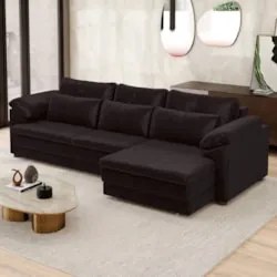Sofá Retrátil 3 Lugares Para Sala 297cm Dijon Couro Bordô S07 - Mpozen
