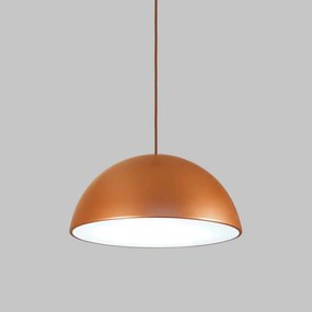 Pendente Orbe C/ Difusor Acrílico Metal Ø60X27Cm 4Xe27 / Meia Esfera |... (CP-M - Champagne Metálico)