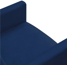 Poltrona Larissa Suede Pés Palito Castanho D'Rossi - Azul Marinho