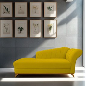 Recamier Vanessa 160cm Lado Esquerdo Corano Amarelo - ADJ Decor