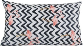 Capa almofada LYON Veludo estampado Flamingos 30x50cm