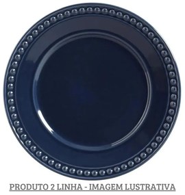 Prato Raso 26Cm Atenas Deep Blue - Porto Brasil 2° Linha