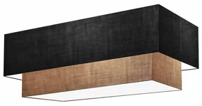 Plafon Para Banheiro Retangular SB-3071 Cúpula Cor Preto Palha