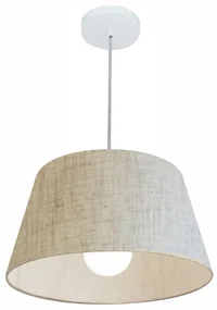 Pendente Cone Rustico Bege MJ-4039 Para Mesa de Jantar e Estar