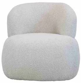 Poltrona Ballon com Base Fixa em Sheepskin Areia 73 cm - 66843 Sun House