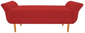 Recamier Estofado Ari 160 cm Queen Size Corano Vermelho - ADJ Decor