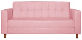 Kit Sofá 2 Lugares e 2 Poltronas Denver Suede Rosa Bebê - ADJ Decor