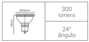 Lâmpada Ar70 4,8W 300Lm 2700K 24° Bivolt | Opus Lp 37264