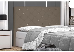 Cabeceira Tania Para Cama Box Queen 160 cm Suede - D'Rossi - Caramelo