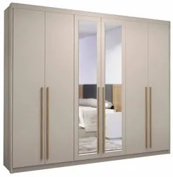 Guarda Roupa Casal 6 Portas Espelho Dubai Majestic Fendi     - VLR MÓV