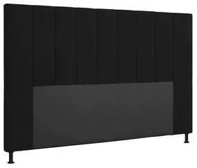 Cabeceira Malibu Para Cama Box Queen 160 cm Suede - D'Rossi - Preto